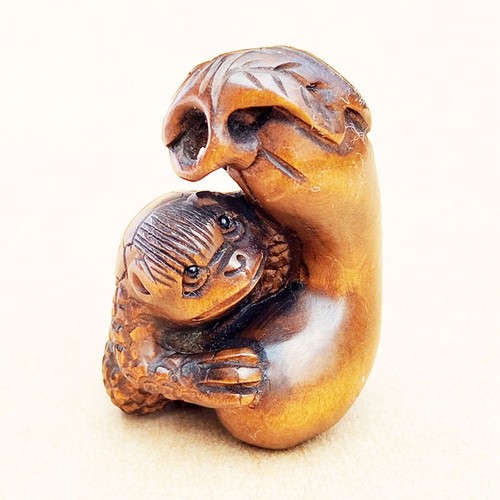Gx1326 netsuke legno di - netsuke,