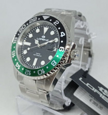 OROLOGIO UOMO LORENZ AUTOMATICO DIVER MVT SEIKO NH35A 24RUBINI,GHIERA NERO VERDE