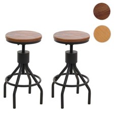 Set 2 Sgabelli da Bar HWC-N17