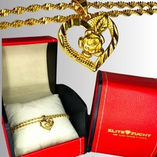 Collana donna uomo cuore rosa