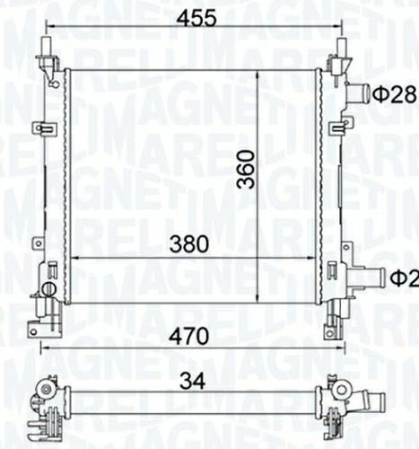 Radiatore ford 3 i - ka,
