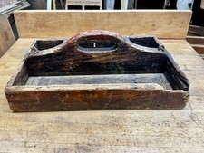 Antico porta attrezzi in legno