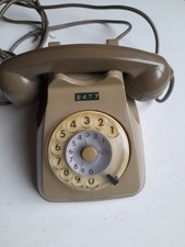 TELEFONO FISSO SIP DISCO ROTELLA ANNI 80 '90 GRIGIO COME DA FOTO TUTTO ORIGINALE