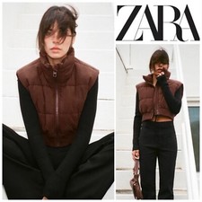 Gilet ZARA marrone cropped
