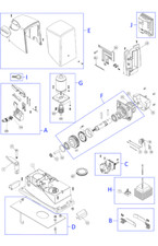 SPAMG00200 GRUPPO MOTORE AUTOMAZIONE CANCELLO SCORREVOLE RB400 RB350 NICE