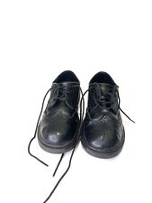 Dr Martens 3989y scarpe stringate donna in pelle nera derby Brogues UK 4