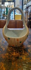 White Ceramic Basket Hand