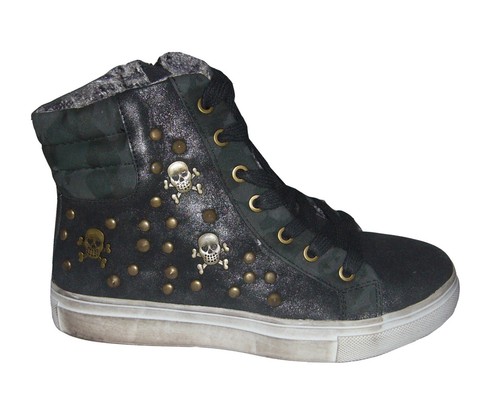 Sneakers boots skull - sneakers, gotico
