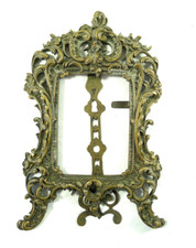 IDEA ARREDO CORNICE DA TAVOLO MINIATURA ANTICA BRONZO  ROCOCò MA XIX  PORTAFOTO