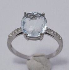 MERAVIGLIOSO ANELLO IN ARGENTO CON ACQUAMARINA 2,55 CT. NATURALE