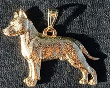 AMSTAFF Terrier Dog 24K Gold