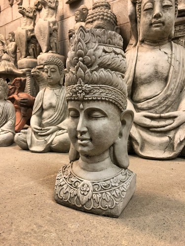 Testa buddha giardino - testa,