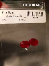 Coppia opali Fire taglio ovale faccettato tot. 2,35 ct 