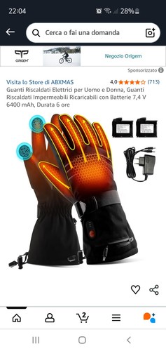 Guanti riscaldati elettrici