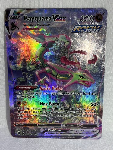 Carta pokemon rayquaza vmax - carta,