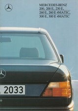 BROCHURE MERCEDES 200, 200E, 230E, 260E, 300E... - 8/1987 - Italian