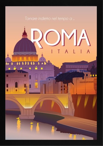 Roma vintage poster - roma,