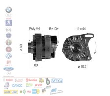 ALTERNATORE 65A 14V PER FIAT FIRE LANCIA CINQUECENTO PANDA AUTOBIANCHI Y10 