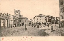 dq372 cartolina asolo piazza