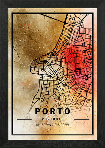 Porto ara mappa acquerello - ara,