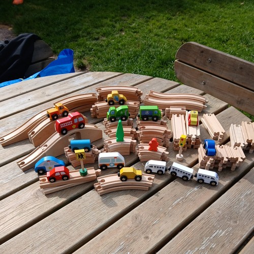 Set pista treno legno con - set, in