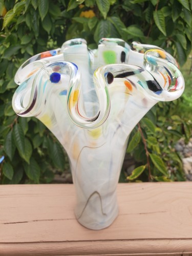 Vaso vetro artistico stile - vaso,