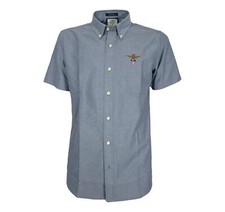 AERONAUTICA MILITARE Camicia Uomo Manica Corta CA1243 Colore Blu Oxford