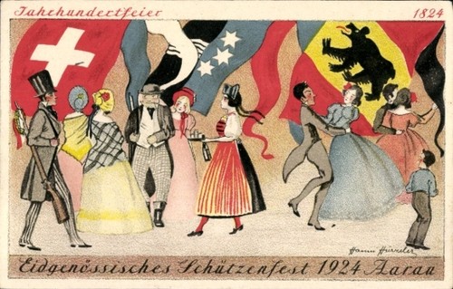 Stemma artista cartolina aarau - artista,