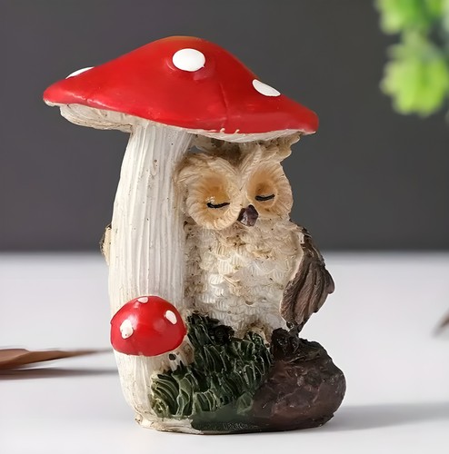 Piccolo gufo resina gesso - resina,,