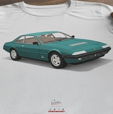 T-SHIRT MAGLIA AUTO VINTAGE FERRARI 400i GT VERDE  | TUTTE LE TAGLIE