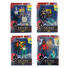 McFarlane Batman Serie Animata Onda 1 Set di 4 Personaggi + Costruisci Condimento King