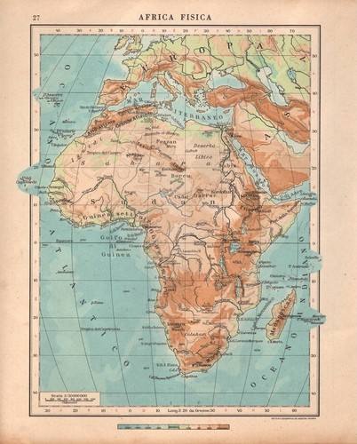 Africa fisica carta geografica - africa,