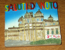 CALAMITA FRIGO Saluti da NOTO SICILIA resina 3d a rilievo - fridge magnet Sicily