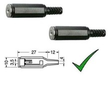 2pz Presa JACK 3,5mm STEREO Volante Connettore spinotto presa femmina 