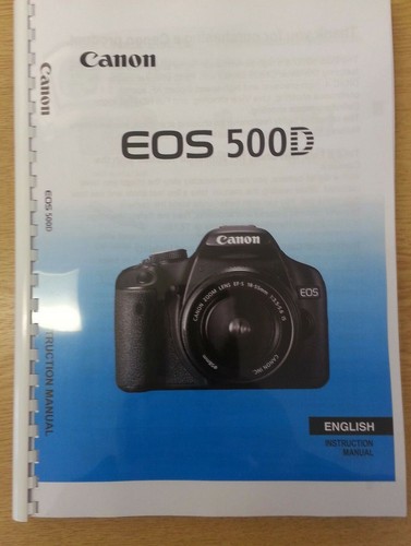 Canon eos 500d - canon, manuale