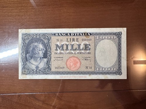 Banconota lire 1000 italia - lire,