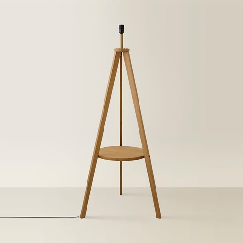 Lampada terra mensola legno - lampada,