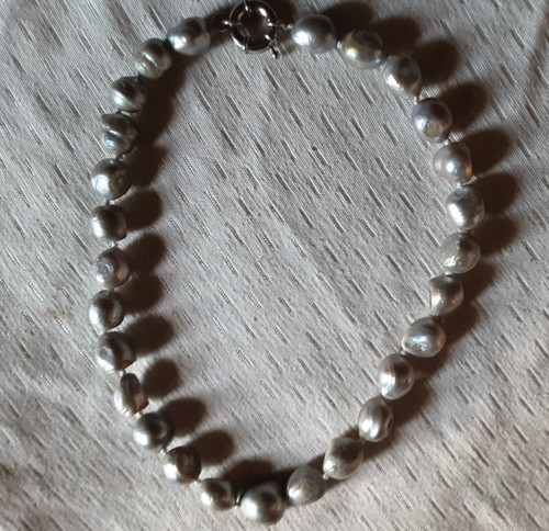 Collana perle lago - collana, grigie