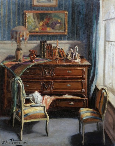 Quadro francese scena interna - quadro,