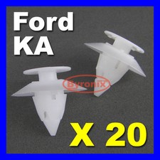20 X FORD KA CLIP PARAURTI ASSETTO PLASTICA CLIP FISSAGGIO ANTERIORE POSTERIORE
