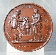 ⚜️ MEDAGLIA CARLO ALBERTO VISITA ALLA ZECCA DI PARIGI 1824 ARMAND CAQUE BRONZO