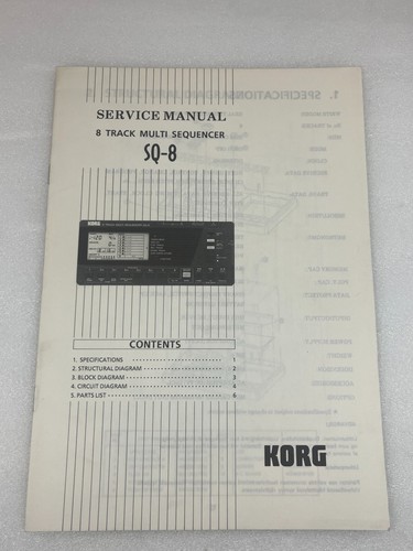 Korg manuale di servizio - manuale,