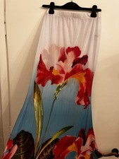 Copricostume Gonna Sexy Floreale Trasparente Tg L New