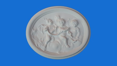 Bassorilievo gesso ovale - gesso, -ovale