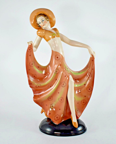 Figurina porcellana art deco - figurina,