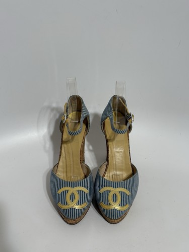Tacchi vintage chanel blu - tacchi, logo