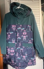 Giacca sci snowboard donna Burton stampa floreale taglia small verde