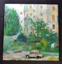 Quadro Olio su tavola Vintage