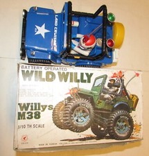 WILD WILLY - CHENG CHING TOYS ,WILLYS M38 BLUE 1/10 TH SCALE BOX 