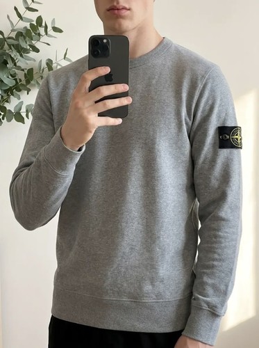 Sweat stone island gris - gris, badge